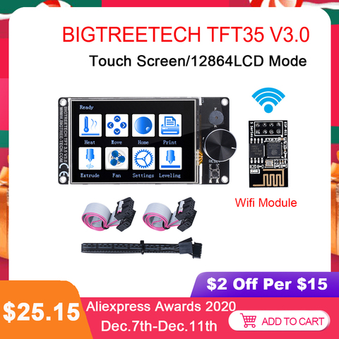 BIGTREETECH TFT35 V3.0 Touch Screen/12864LCD Wifi Module 3D Printer Parts For SKR V1.4 SKR V1.3 VS MKS TFT35 Ender 3 CR10 ► Photo 1/6