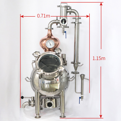 42L HOOLOO Gourd Distiller Brewer Whisky Brandy Vodka Rectification Distillation Machine Brewing Equipment ► Photo 1/6