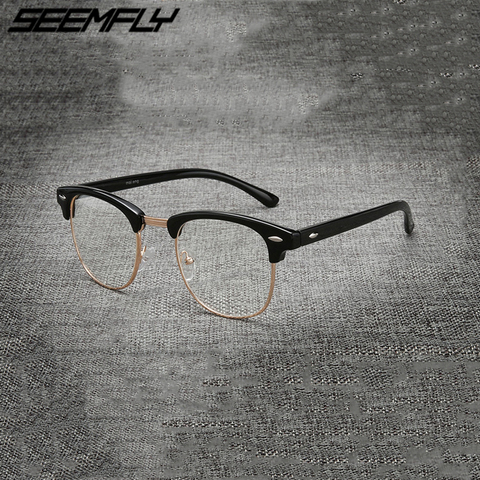 Seemfly Anti Blue Light Half Frame Reading Glasses Women Men Retro Presbyopic Eyeglasses Eyewear With Diopter +1.0 To +4.0 2022 ► Photo 1/6