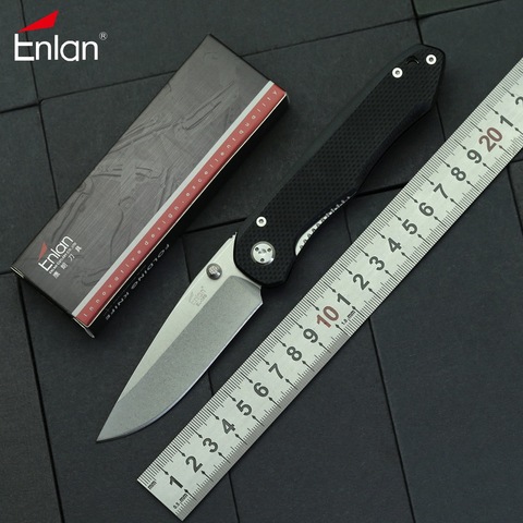 Enlan EL-06B Pocket Folding Knife 8CR13MOV Blade Outdoor Camping Hunting Fishing Survive Tactics Portable Fruit Knives EDC Tools ► Photo 1/6