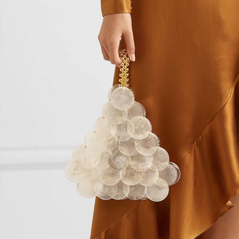 NEW shell bags for women luxury evening sequins handbags lady mini chain shoulder bag designer girl pearl pendant crossbody bag ► Photo 1/6
