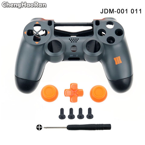 ChengHaoRan Housing Shell Thumbsticks Cap Dpad For DualShock 4 PlayStation 4 PS4 V1 JDM-001 011 Controller Case Cover Screws ► Photo 1/3