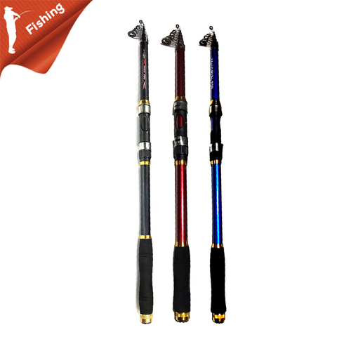 Telescopic Fishing Rod Hard FRP Carbon Fiber 2.1/2.4/2.7/3.0/3.6M Carp Fishing Rod feeder fishing pole Fishing Tackle ► Photo 1/5