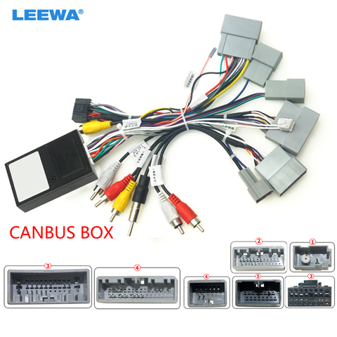 LEEWA Car 16pin Audio Wiring Harness With Canbus Box For Honda Civic CRV Breeze Aftermarket Stereo Installation Wire Adapter ► Photo 1/6