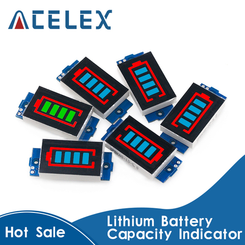 1S 2S 3S 4S Single 3.7V Lithium Battery Capacity Indicator Module 4.2V Blue Display Electric Vehicle Battery Power Tester Li-ion ► Photo 1/6