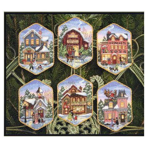 Top Quality Lovely Hot Sell Counted Cross Stitch Kit Christmas Village Ornament dim 08785 ► Photo 1/5