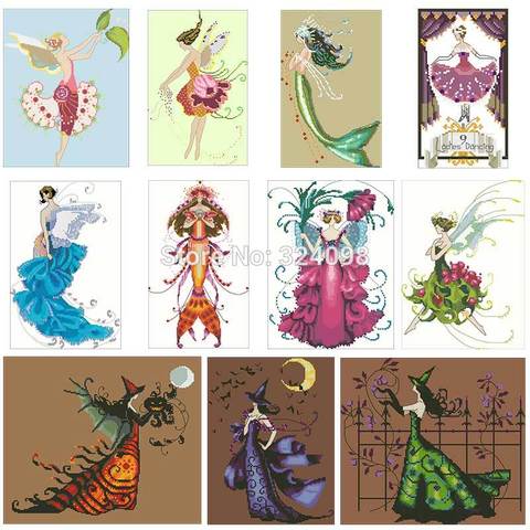 Fairy series patterns Counted Cross Stitch 14CT DIY wholesale Chinese Cross Stitch Kits Embroidery Needlework Sets ► Photo 1/6