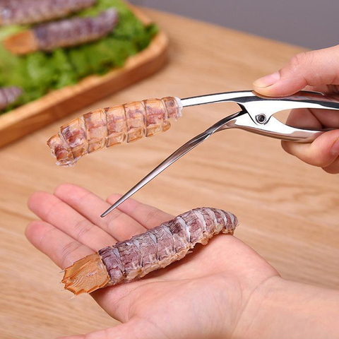 Shrimp peeler Stainless Steel Seafood Peeler Prawn Shrimp Fishing Knife Lobster Shell Remover Peel Device Kitchen Gadgets ► Photo 1/1