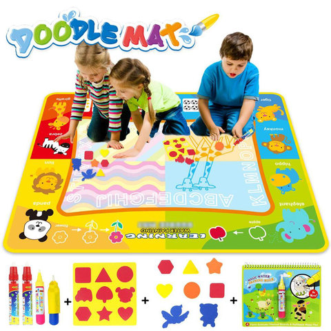 Big Size Water Drawing Board Coloring Book & Magic Pen Painting Doodle Mat For Kids Educational Magic Water Drawing Toys ► Photo 1/6