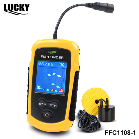 FF1108-1 Alarm 100M Portable Sonar Fish Finders Fishing Lure Echo Sounder Fishing Finder Lake Sea Fishing Russian Warehouse ► Photo 1/6