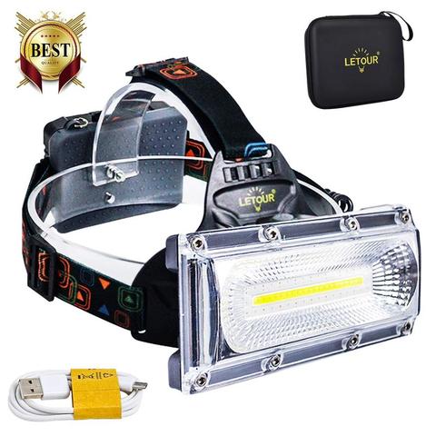 Brightest Headlamp Rechargeable 18650 battery Powerful headlight IP65 Waterproof head torch Wide angle working camping light ► Photo 1/6