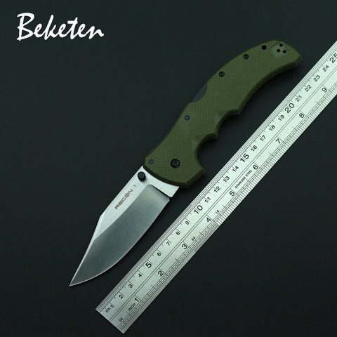 RECON1 Folding Knife D2 Blade G10 Handle Outdoor Camping Hunting Fishing Survival Tactical Kitchen Pocket Knives Fruit EDC Tools ► Photo 1/6