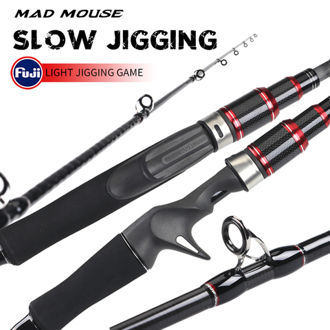 MADMOUSE New Japan Full Fuji Farts Slow Jigging Rod 1.9M 12kgs Jig Weight 60-150g Light Jigging Rod Boat Rod Ocean Fishing Rod ► Photo 1/6