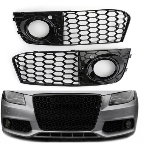 Areyourshop For Audi A4 B8 RS4 2009 2010 2011 2012 Honeycomb Mesh Fog Light Open Vent Grill Intake Cover A4 8KD807682 Car Parts ► Photo 1/6