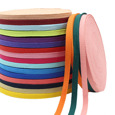 1cm 2cm Multi Color Herringbone Tape Ribbons 100% Cotton Woven Ribbon Sewing Overlock Cloth Strap Belt DIY Accessories 3meter ► Photo 1/6