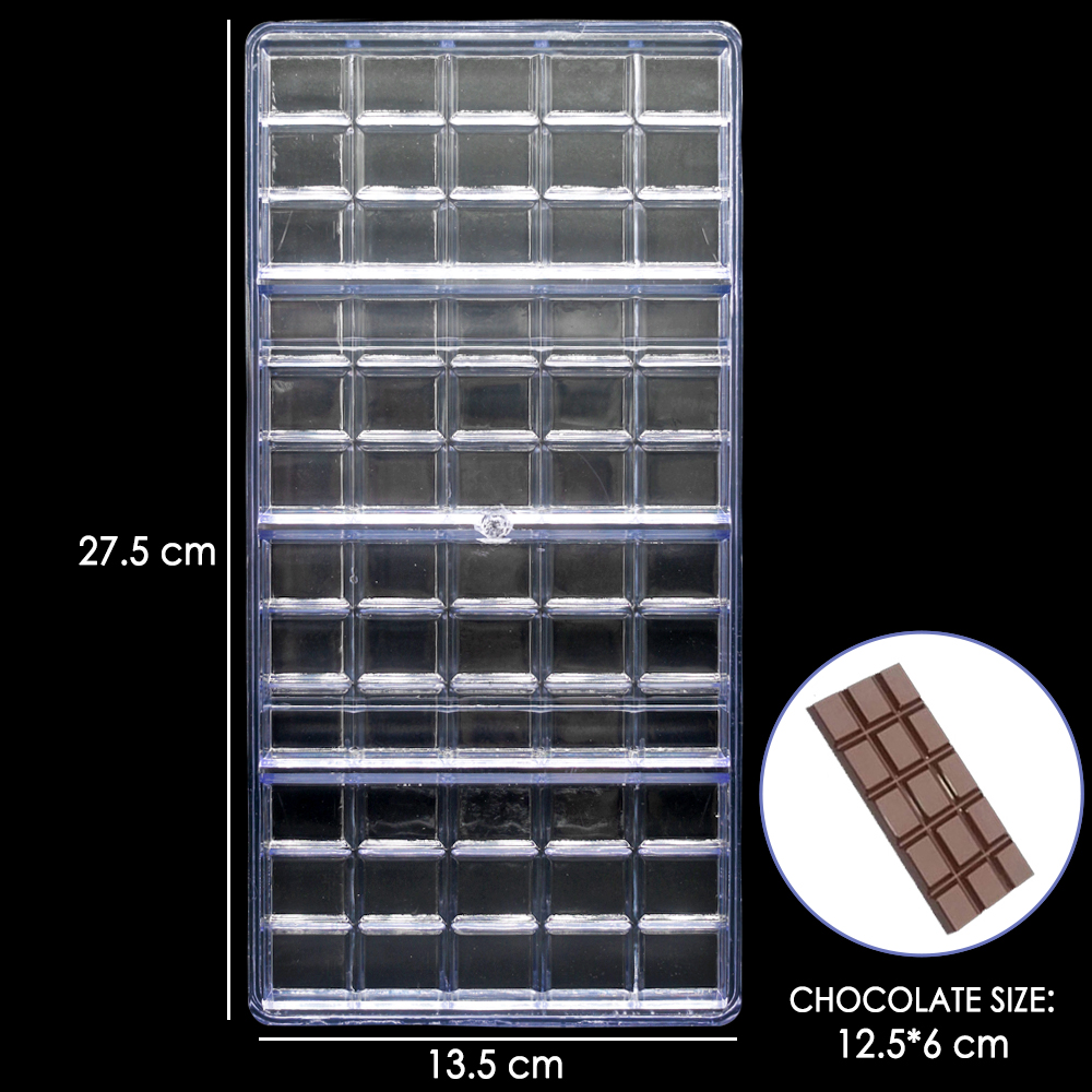 PC Chocolate Bar Molds Candy Hard Polycarbonate Mould Pastry Maker Baking