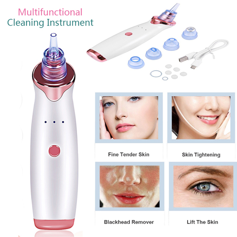 Pore Vacuum Blackhead Remover Suction Acne Peeling Pore Face Cleanser Facial Skin Care Diamond Microdermabrasion Beauty Machine ► Photo 1/6