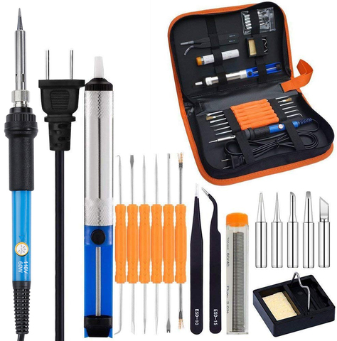 Full Set 60W 110V/220V Electric Soldering Iron Kit with Adjustable Temperature Welding Iron Electronic Repair Tool ► Photo 1/6