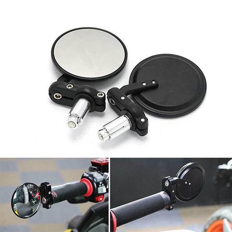 1 Pair 7/8inch Universal Round Handlebar End Motorcycle Rearview Side Mirror ► Photo 1/6