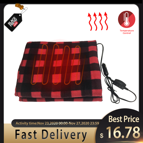 145*100cm Lattice Energy Saving Warm 12V Car Heating Blanket Autumn And Winter Electric Blanket Car Accessories ► Photo 1/6