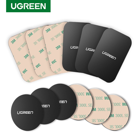 Ugreen Car Phone Holder Metal Plate Disk For Magnetic Car Phone Holder iRon Sheet For Magnet Mobile Phone Holder Car Stand Mount ► Photo 1/6