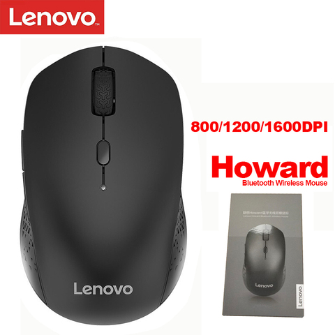 LENOVO Wireless Bluetooth Howard Mouse with 1600DPI Skin-Like Surface 10M Wireless Transmission Mice for Computer Laptop ► Photo 1/6