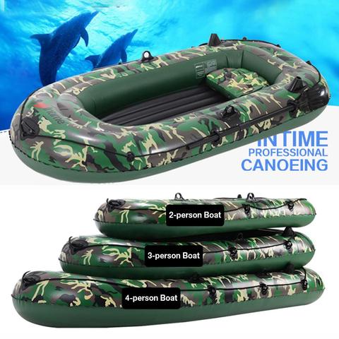 Inflatable Boat 10ft 2~4 Person Inflatable Boat Set with Paddles Air Pump PVC Kayak Canoe Boat Set for Drifting  Kayak CanoeBoat ► Photo 1/6