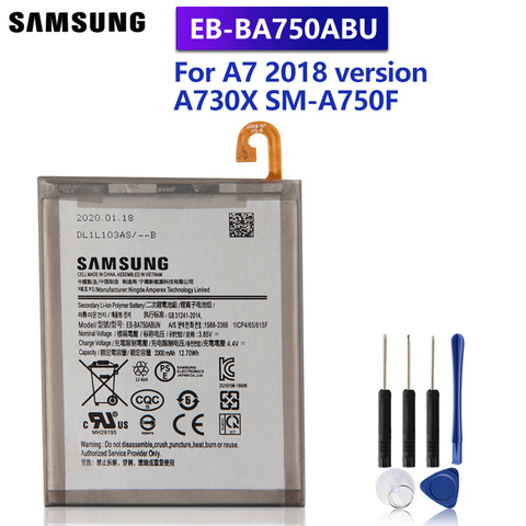 Samsung Original Replacement Battery EB-BA750ABU For Galaxy A7 2022 version A730x A750 SM-A730x SM-A750F A10 SM-A105F 3300mAh ► Photo 1/6