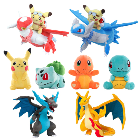 41 Styles Pikachued Charmander Bulbasaur Squirtle Pokemoned Plush Toys Eevee Snorlax Jigglypuff Stuffed Doll Christmas Kid Gift ► Photo 1/6