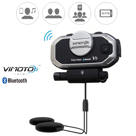 English Version Easy Rider vimoto V8  Helmet Bluetooth Headset Motorcycle Stereo Headphones For Mobile Phone and GPS 2 Way Radio ► Photo 1/6