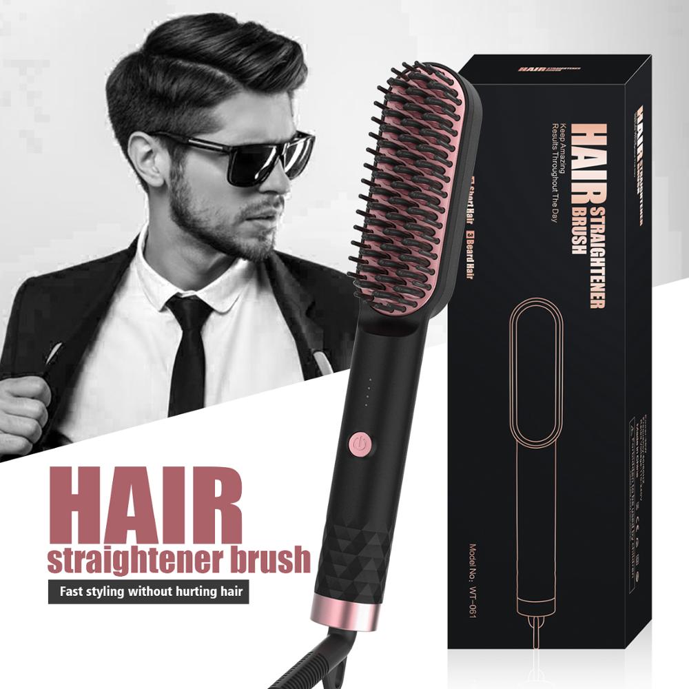 Professional Quick Hair Styler For Men Iron Side Straighten Salon  Hairdressing Beard Straightener Styler Comb Straightening Iron - Price  history & Review | AliExpress Seller - UKLISS Store 