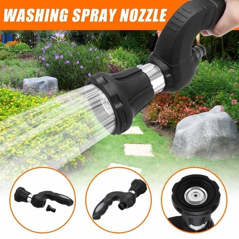 Black Mighty Power Hose Blaster Fireman Nozzle Lawn Garden Super Powerful Home Original Car Washing By BulbHead Wash Water Gun ► Photo 1/3