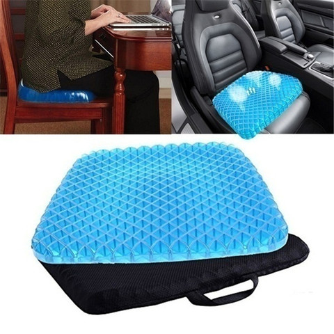 Elastic Gel Seat Cushion With Black Case Non-slip Comfortable Massage Seat Office Chair Health Care Pain Release Cushion ► Photo 1/6