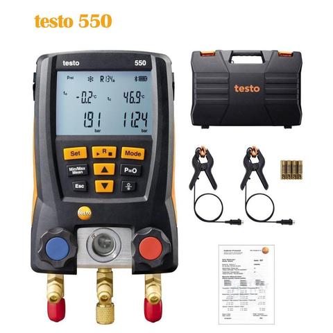 Testo550 Air Conditioning Pressure Gauge Refrigeration Measuring Tol Manifold Clamp Refrigeration Capacity Gauge With Hose Clamp ► Photo 1/6