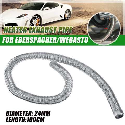 100cm Dual-layer Car Heater Exhaust Pipe 24mm Air Diesel Heater
