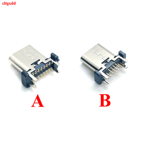 2Pcs Vertical Plug-in USB 3.1 TYPE C Female 16P SMD DIP Connector Four-pin Board For SMT DIY PCB Design ► Photo 1/5