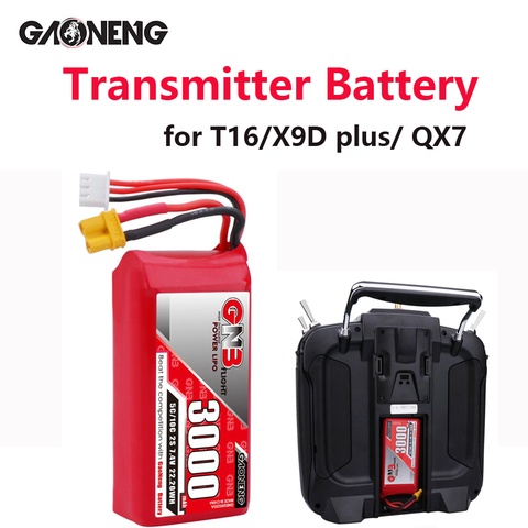 Gaoneng GNB 2S 2500mAh 3500mAh 7.4V Lipo Battery for Frsky Tarani X9D Plus Jumper T16 Transmitter Remote Controller Battery ► Photo 1/6