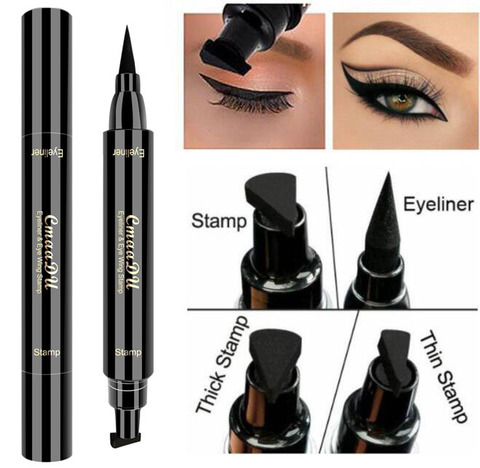 Big Seal Stamp Liquid Eyeliner Pen Waterproof Fast Dry Black Eye Liner Pencil With Eyeliner Cosmetic Double-ended Eyeliner ► Photo 1/6