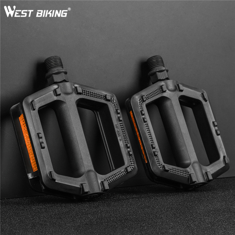 WEST BIKING Bicycle Pedals Ultralight MTB Road Pedal Cycling Mountain Bike Foot Plat Anti-slip 9''16 Standard Universally Pedals ► Photo 1/6