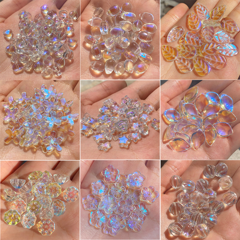 80pcs AB Colors Star Heart Czech Lampwork Crystal Glass Spacer Beads For Jewelry Making Diy Needlework Bracelet Necklace Hairpin ► Photo 1/6