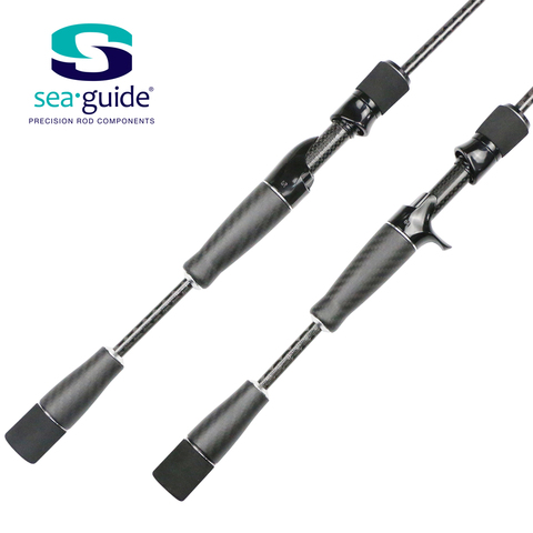 Pro Bomesh 1Set 51g 53.5g SeaGuide Carbon Fiber Split Grip Butt Grip Spinning Casting Handle Kit DIY Fishing Rod Accessory ► Photo 1/6
