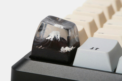 Handmade Mount Fuji Wood & Resin Artisan Keycap SA Micro Landscape Key Cap For Cherry MX Mechanical Keyboard ► Photo 1/6