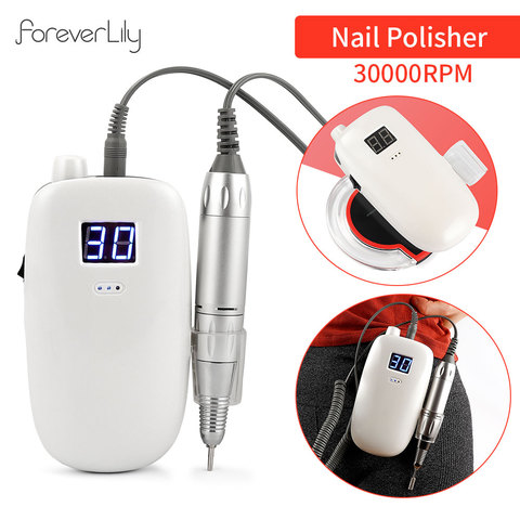 36W Nail Drill Machine Kit Professional Electric Nail Polisher Portable Wireless Charging Manicure Pedicure Nail Beauty Device ► Photo 1/6