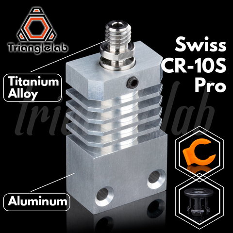 Trianglelab Swiss CR10S PRO Hotend upgrade KIT Precision aluminum Heatsink Titanium Heat BREAK 3D printer  Hotend for CR-10S PRO ► Photo 1/5