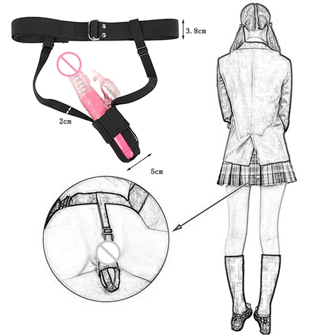 SM Belt Vibrator Harness Holder Adjustable Waist Wearable Design Constrained Forced Strap For Dildo Wand Massager Adult Sex Toys ► Photo 1/6