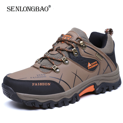 Brand New Spring Autumn Men Work Casual Shoes Men Outdoors Leather Round Toe Sneakers Men Climbing Hiking Shoes Big Size 39-47 ► Photo 1/6