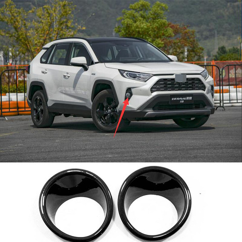 ABS Chroemd or Black or Carbon Front Fog Light cover Fog lamp trim For Toyota RAV4 RAV-4 XA50 2022 Accessories ► Photo 1/5