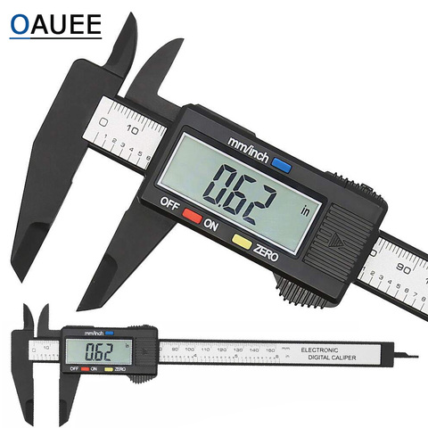 150mm 100mm 6 Inch Electronic Plastic Digital Caliper Carbon Fiber Vernier Caliper Gauge Micrometer Measuring Tool Digital Ruler ► Photo 1/6