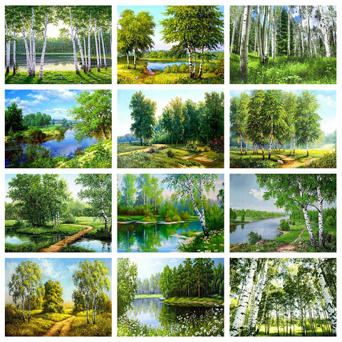 Evershine Diamond Embroidery Sale Landscape Cross Stitch Mosaic Tree 5D DIY Full Square Diamond Painting Kit Needlework Crafts ► Photo 1/6