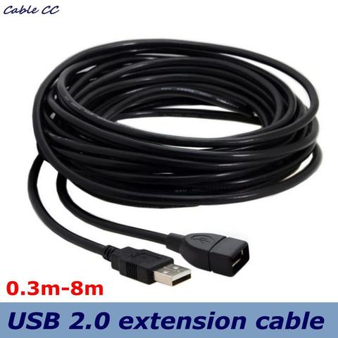 USB extension cable USB 2.0 extension cable bold with shielding male and female data transmission cable for Playstation keyboard ► Photo 1/1
